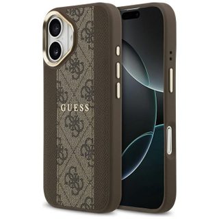 Coque Guess Hardcase 4G Stripe MagSafe pour iPhone 17 - Brown