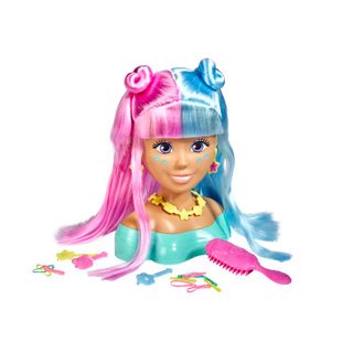 Tête À Coiffer - Kawaii Hi - Simba - Cheveux bicolores longs doux et faciles à coiffer - Dès 4 ans