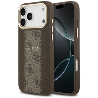 Coque Guess Hardcase 4G Stripe MagSafe pour iPhone 17 Pro Max - Brown