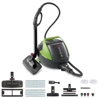 POLTI VAPORETTO Pro 95 Turbo Flexi - Nettoyeur Vapeur Multi-surfaces - 1100 W - 1 3 L - Noir / Vert