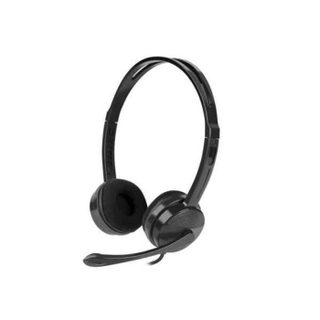 Microphone - Natec - Canary Noir - Filaire - 2m - Sur-oreille