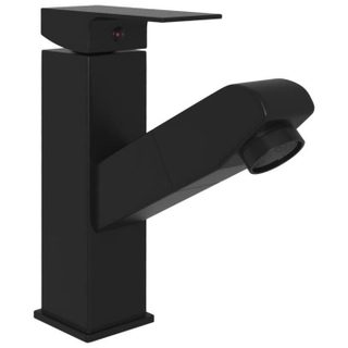 vidaXL Robinet de lavabo rétractable Finition noire 157x172 mm