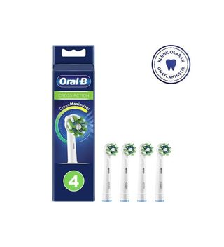 Brossette - ORAL-B - Cross Action - Lot de 4 - Technologie CleanMaximiser - Couleurs variées