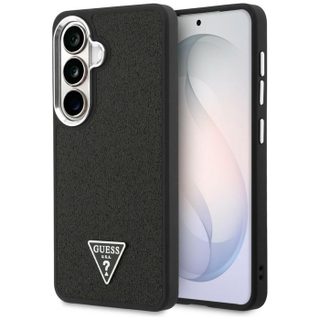 Coque Guess Fixed Glitter Triangle Logo pour Samsung Galaxy S26 - Black