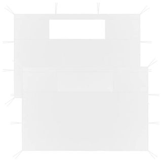 Parois latérales de belvédère avec fenêtres - vidaXL - Blanc - 410x210cm - 280x210cm - 200x70cm