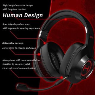 Casque - EDIFIER - G2II - Noir - Réduction de bruit active - Compatible PC/PS4/Xbox
