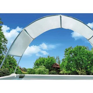 Intex Auvent pour piscine Gris clair ombres de piscine auvent de protection solaire parasols ombres de piscine 3202927