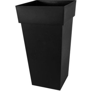 Pot de fleurs XXL carré - Toscane - EDA - 43 3 x 43 3 x H. 80 cm - Intérieur / Extérieur - 98 L - Gris Anthracite
