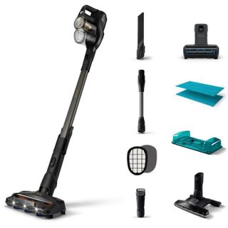 Philips Aqua Plus Série 8000 3-en-1 aspirateur sans fil aspiration 360 ° 25 2V batterie 80 min noir (XC8349/01)