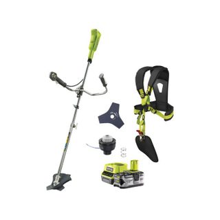 Pack RYOBI débroussailleuse 18V One+ OBC1820B - 1 batterie 4.0Ah - 1 chargeur 2.0Ah