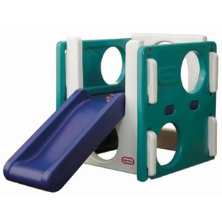Little Tikes – Toboggan Intérieur/Extérieur – Vert Blanc et Bleu – Pour Enfants de 18 Mois à 4 Ans