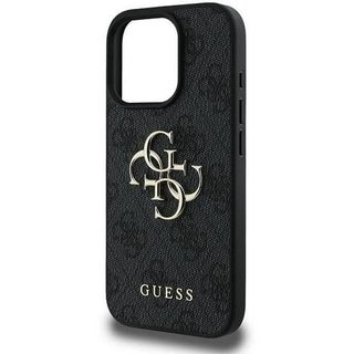 Coque Souple - GUESS - iPhone 16 Pro - Cuir Écologique - Noir - Logo 4G Oversized