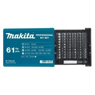 Embout de vissage - Makita - 61 pièces - Acier - Vendu en pack