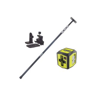Pack RYOBI Laser croix rouge - 10m de porté - 0 5mm de précision - RBCLLR1 - Canne télescopique - 320cm - RBCLTP1