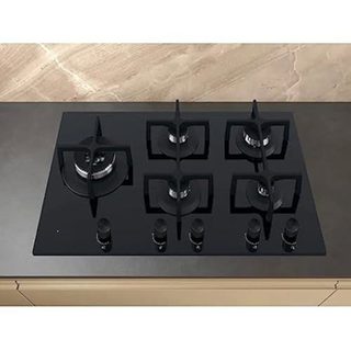 Plaque de cuisson gaz noire en verre - WHIRLPOOL GOA 9523/NB1 - 4 brûleurs - Largeur 860 mm