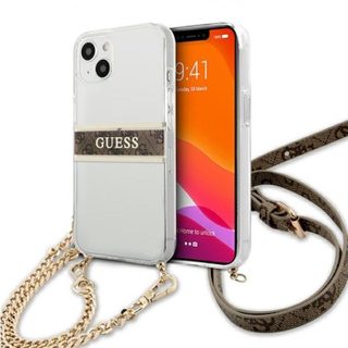 Guess 4G Gold Stripe Crossbody - Étui pour iPhone 13 mini