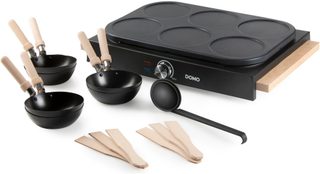 Domo Wok party set 2-en-1 - DO8719W - 6 personnes - Wok et Pancakes - 1000 W