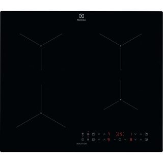 Plaque à induction noire sans bordures - ELECTROLUX - 4 zones de cuisson - Commande tactile en façade - Vitrocéramique