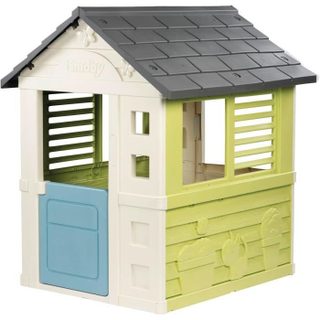 Smoby Life - Jolie Maison - Design Moderne - Portillon Fenêtres avec Persiennes - Matière Recyclée - Dès 2 ans