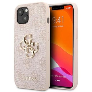 Coque de telephone - Guess - iPhone 13 - 4G Big Metal Logo - Rose - Rigide