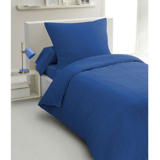 Parure de couette 2 pièces - HOME LINGE PASSION - HP72074 - Microfibre 82 g - 140 x 200 cm - Bleu