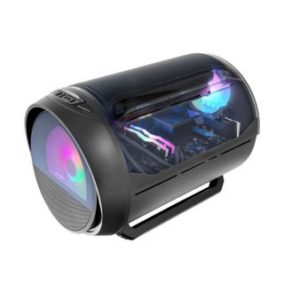 Mars Gaming Boîtier Gaming Mars Gaming MC-CYLON MicroATX Design Cylindrique Verre trempé 2 Ventilateurs