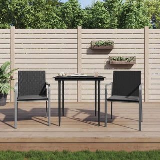 Vidaxl Chaises de jardin avec coussins lot de 2 56x59x84 cm rotin 364094