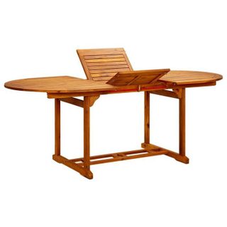 Vidaxl Table de jardin (150-200)x100x75 cm Bois dacacia massif 41818