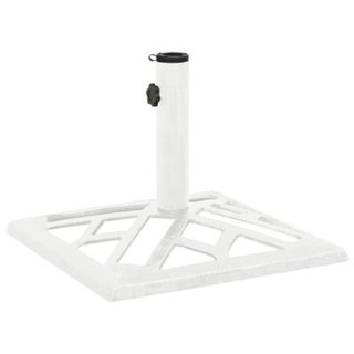 vidaXL Socle de parasol Blanc 44x44x31 cm Fonte 317761