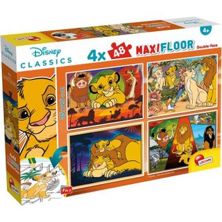 Puzzle MaxiFloor - Le Roi Lion - LISCIANIGIOCHI - 4 x 48 pièces - Dès 4 ans