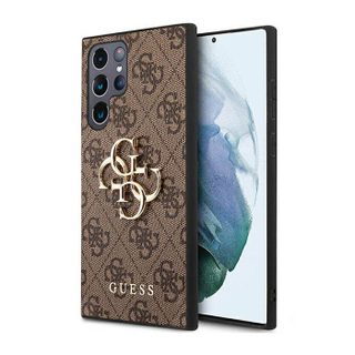 Coque de téléphone - Guess - S23 Ultra - Marron - Logo Guess 4G - Protection chocs et rayures