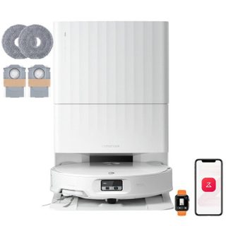 Roborock Qrevo Edge 2 Set Robot aspirateur laveur avec station 25000Pa Nouvelle station multifonction Lavage optimisé Blanc