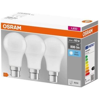 OSRAM Ampoule LED standard dépolie avec radiateur B22 8 5W - Blanc froid