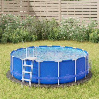 Vidaxl Bâche de piscine gris clair 244 cm géotextile polyester