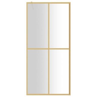 Vidaxl Paroi de douche avec verre ESG transparent doré 90x195 cm