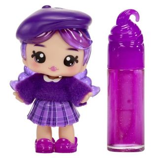 Yummiland - 1 poupée 10 cm et un gloss pailleté à créer - Greta - Goût Raisin - Dès 4ans