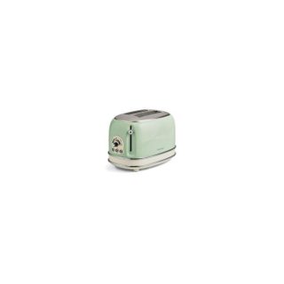 ARIETE Grille-pain 2 fentes 810W Acier Vert Vintage Retro Thermostat 6 positions