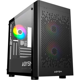 Boîtier Micro ATX - Abysm Gaming - Danube INVA MX202 - - 2 Ventilateurs ARGB - Refroidissement par Air