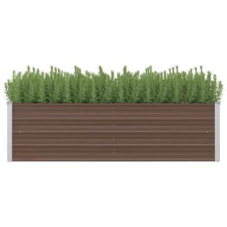 vidaXL Lit surélevé de jardin Marron 160x40x45 cm Acier galvanisé