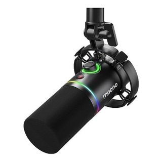 MAONO Micro Dynamique XLR-USB PC Podcast Microphone avec Logiciel Mute Bouton de Gain Contrôle du Volume pour Streaming