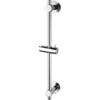 Barre de douche universelle ROUSSEAU - Inox chromé - Longueur 60 5 cm - Diamètre 18 mm - Fixation ventouse