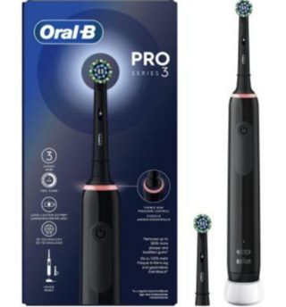Brosse à dents électrique - Oral-B - Pro 3 3000 - Noir - Minuteur - Cross Action