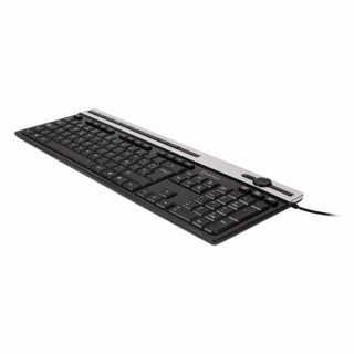 Clavier USB - UNYKACH - A2930 - QWERTY - Noir Argent - Multimédia - Membrane