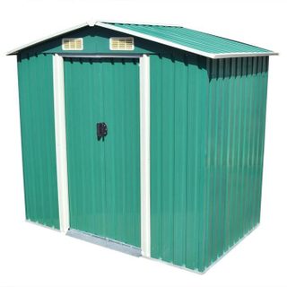 Vidaxl Abri de Stockage Métal Vert 204x132x186 cm Cabane Rangement Jardin 42909
