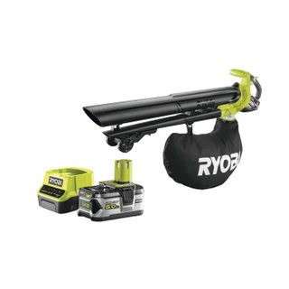 Pack RYOBI Souffleur aspiro-broyeur 18V One+ Brushless OBV18 - 1 batterie 5.0Ah - 1 chargeur rapide 2.0Ah RC18120-150