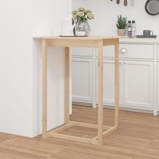 822182 vidaXL Table de bar 80x80x110 cm Bois massif de pin