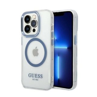 Guess Metal Outline MagSafe - Coque pour iPhone 14 Pro (Transparente) - 3666339069803