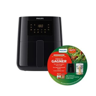 Philips Essential Airfryer 13 fonctions préréglées éléments compatible lave-vaisselle 0 8 kg noir (HD9252/90)