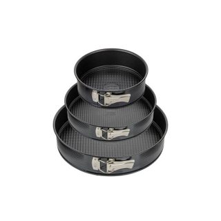 Set de 3 moules à charnière ronds - ZENKER - Black Metallic - 20 24 et 28 cm