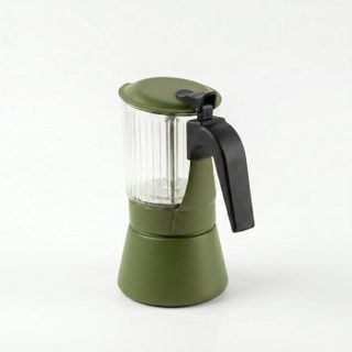 Cafetière italienne - INOXIBAR - Clair 9 tasses Vert - verre borosilicaté - induction - soupape sécurité
